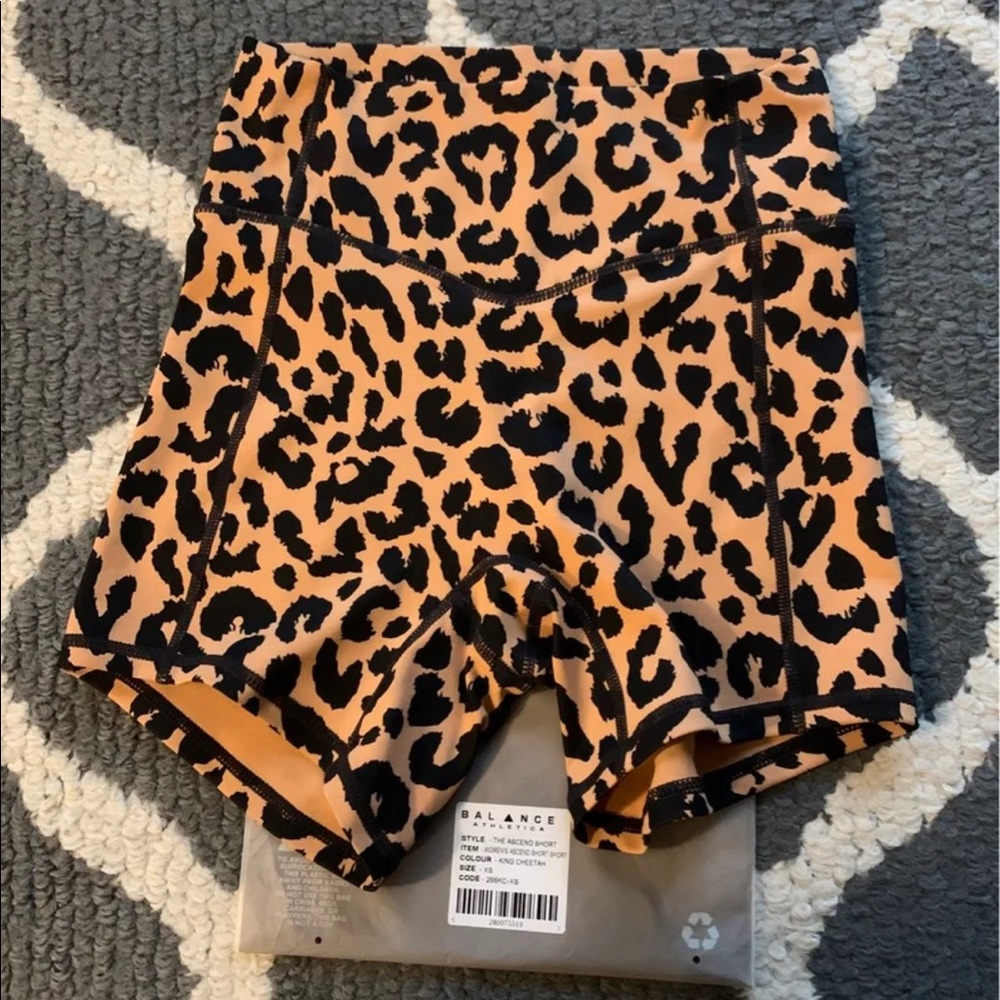 NWT Balance Athletica King Cheetah ascend short